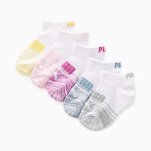 Kids' Low Cut Socks [6 Pack], WHITE / PINK